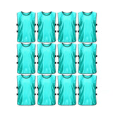 Team Practice Scrimmage Vests Sport Pinnies Training Bibs with Open Sides (12 Pieces)