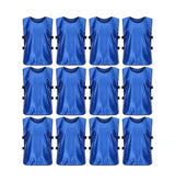 Team Practice Scrimmage Vests Sport Pinnies Training Bibs with Open Sides (12 Pieces)