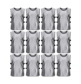 Team Practice Scrimmage Vests Sport Pinnies Training Bibs with Open Sides (12 Pieces)