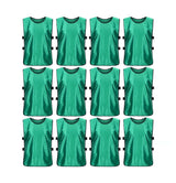 Team Practice Scrimmage Vests Sport Pinnies Training Bibs with Open Sides (12 Pieces)