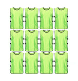 Team Practice Scrimmage Vests Sport Pinnies Training Bibs with Open Sides (12 Pieces)