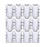 Team Practice Scrimmage Vests Sport Pinnies Training Bibs with Open Sides (12 Pieces)