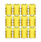 Team Practice Scrimmage Vests Sport Pinnies Training Bibs with Open Sides (12 Pieces)