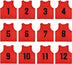 Team Practice Scrimmage Vests Sport Pinnies Training Bibs Numbered (1-12)