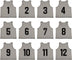 Team Practice Scrimmage Vests Sport Pinnies Training Bibs Numbered (1-12)