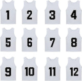 Team Practice Scrimmage Vests Sport Pinnies Training Bibs Numbered (1-12)