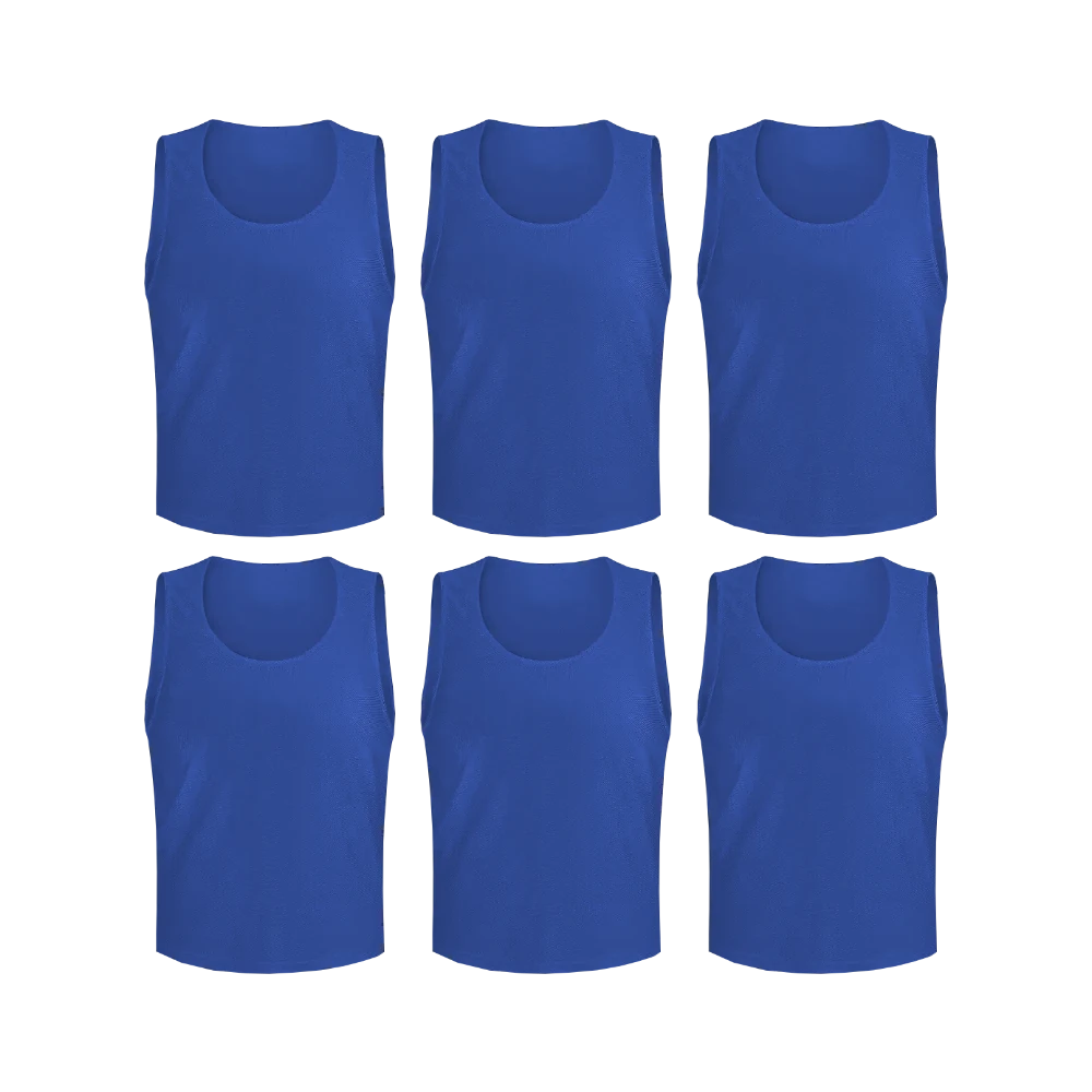 Team Practice Mesh Scrimmage Vests Sport Pinnies Training Bibs (6 Pieces)