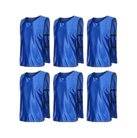 Team Practice  Scrimmage Vests Sport Pinnies Training Bibs with Open Sides (6 Pieces)