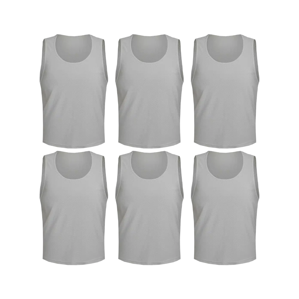 Team Practice Mesh Scrimmage Vests Sport Pinnies Training Bibs (6 Pieces)