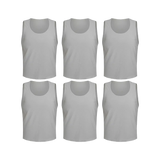 Team Practice Mesh Scrimmage Vests Sport Pinnies Training Bibs (6 Pieces)