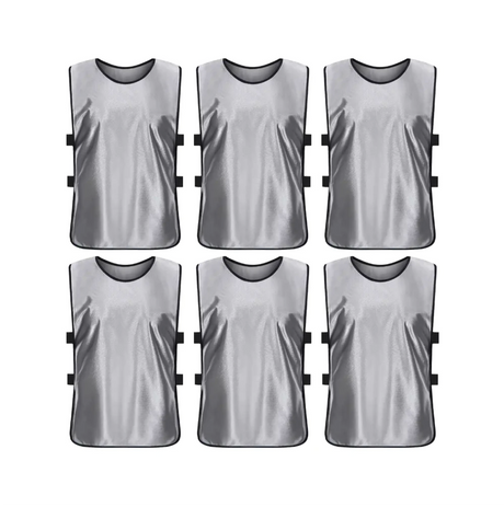 Team Practice  Scrimmage Vests Sport Pinnies Training Bibs with Open Sides (6 Pieces)