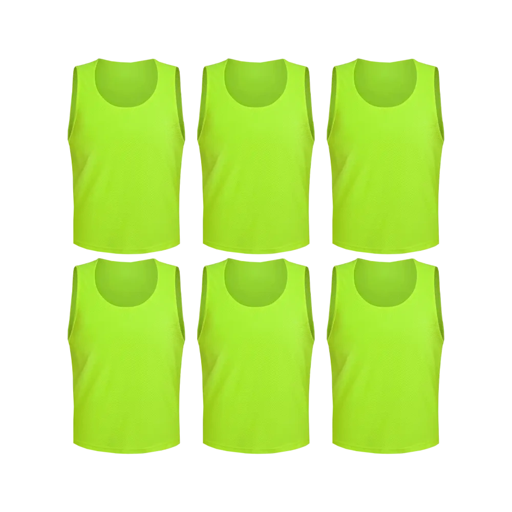 Team Practice Mesh Scrimmage Vests Sport Pinnies Training Bibs (6 Pieces)