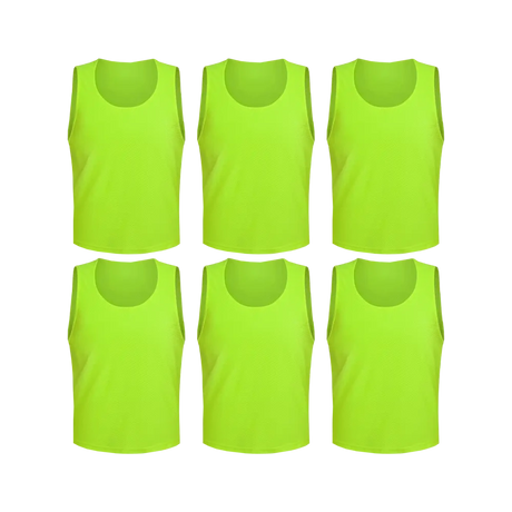 Team Practice Mesh Scrimmage Vests Sport Pinnies Training Bibs (6 Pieces)