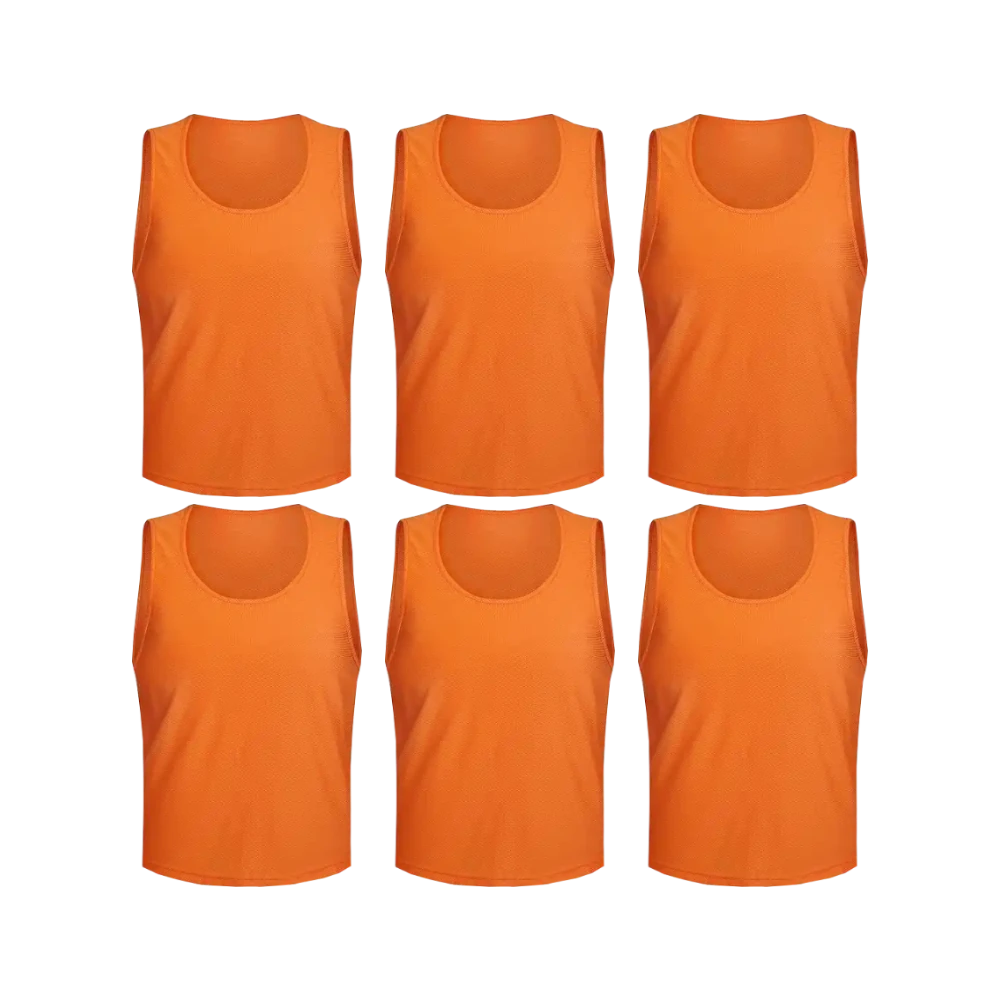 Team Practice Mesh Scrimmage Vests Sport Pinnies Training Bibs (6 Pieces)