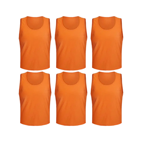 Team Practice Mesh Scrimmage Vests Sport Pinnies Training Bibs (6 Pieces)