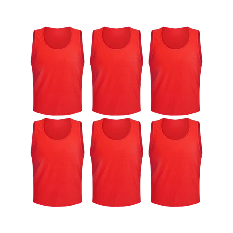 Team Practice Mesh Scrimmage Vests Sport Pinnies Training Bibs (6 Pieces)