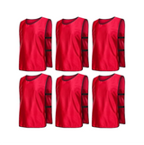 Team Practice  Scrimmage Vests Sport Pinnies Training Bibs with Open Sides (6 Pieces)