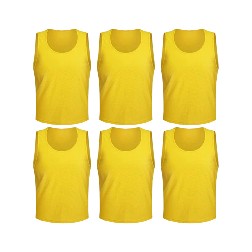 Team Practice Mesh Scrimmage Vests Sport Pinnies Training Bibs (6 Pieces)