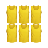 Team Practice Mesh Scrimmage Vests Sport Pinnies Training Bibs (6 Pieces)