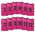 Team Practice Scrimmage Vests Sport Pinnies Training Bibs Numbered (1-12) with Open Sides