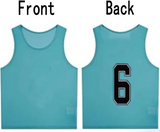 Team Practice Scrimmage Vests Sport Pinnies Training Bibs Numbered (1-12)