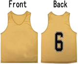 Team Practice Scrimmage Vests Sport Pinnies Training Bibs Numbered (1-12)