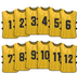 Team Practice Scrimmage Vests Sport Pinnies Training Bibs Numbered (1-12) with Open Sides