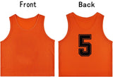 Team Practice Scrimmage Vests Sport Pinnies Training Bibs Numbered (1-12)