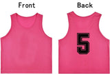 Team Practice Scrimmage Vests Sport Pinnies Training Bibs Numbered (1-12)