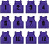 Team Practice Scrimmage Vests Sport Pinnies Training Bibs Numbered (1-12)